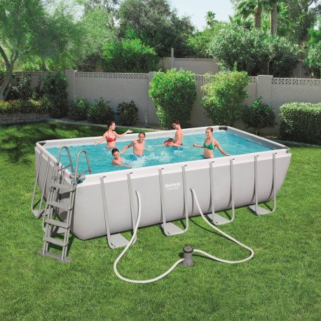 Bestway Basseng - Power Steel Rectangular Frame Pool Model 56670 - 488x244x122cm