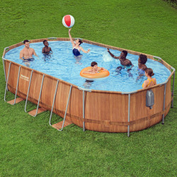 Bestway Basseng - Power Steel Comfort Jet Series Model 56719 - 610x366x122cm
